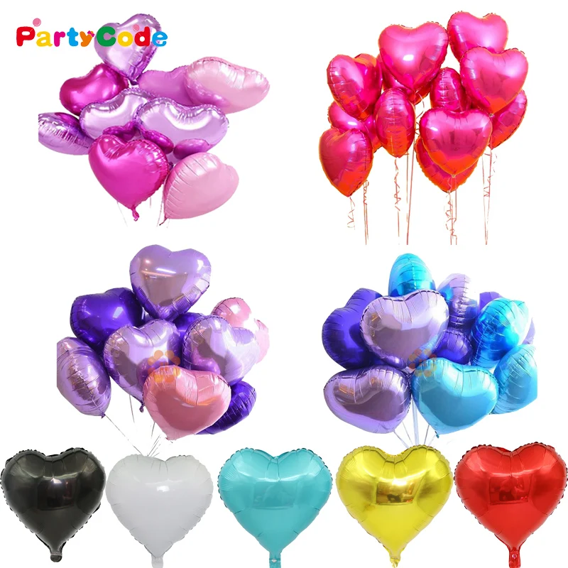 10 шт. шар в форме сердца для дня рождения розовое золото баллон свадьбы украшения