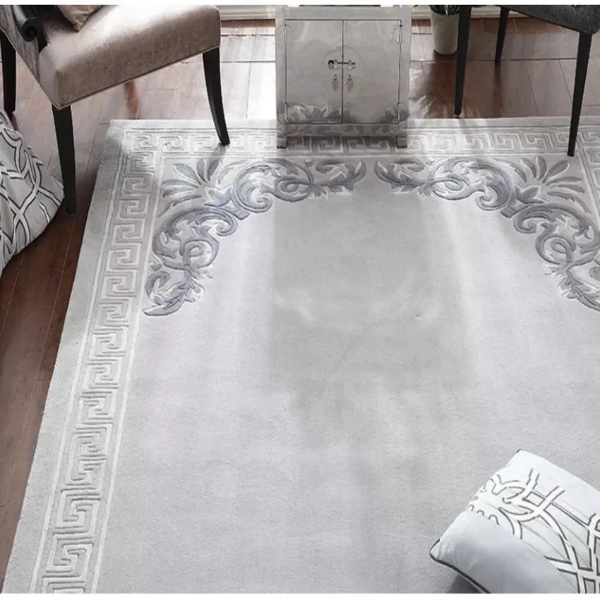 Шерстяной коврик ручной работы с объемным рисунком большого размера светильник