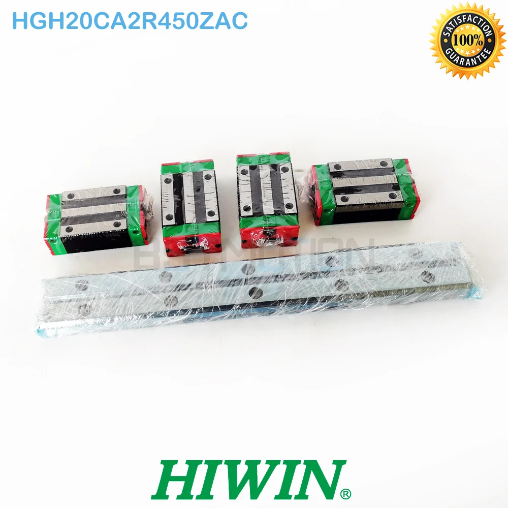 100% оригинальный HIWIN 20 мм линейная направляющая HGR20 450 рельс с линейным скользящим