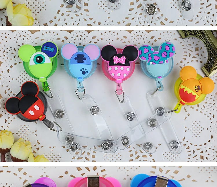 1 шт. милый Kawaii выдвижной значок катушка высокого качества силиконовый мультфильм студента медсестры ID Имя карты держатель значка офисные принадлежности