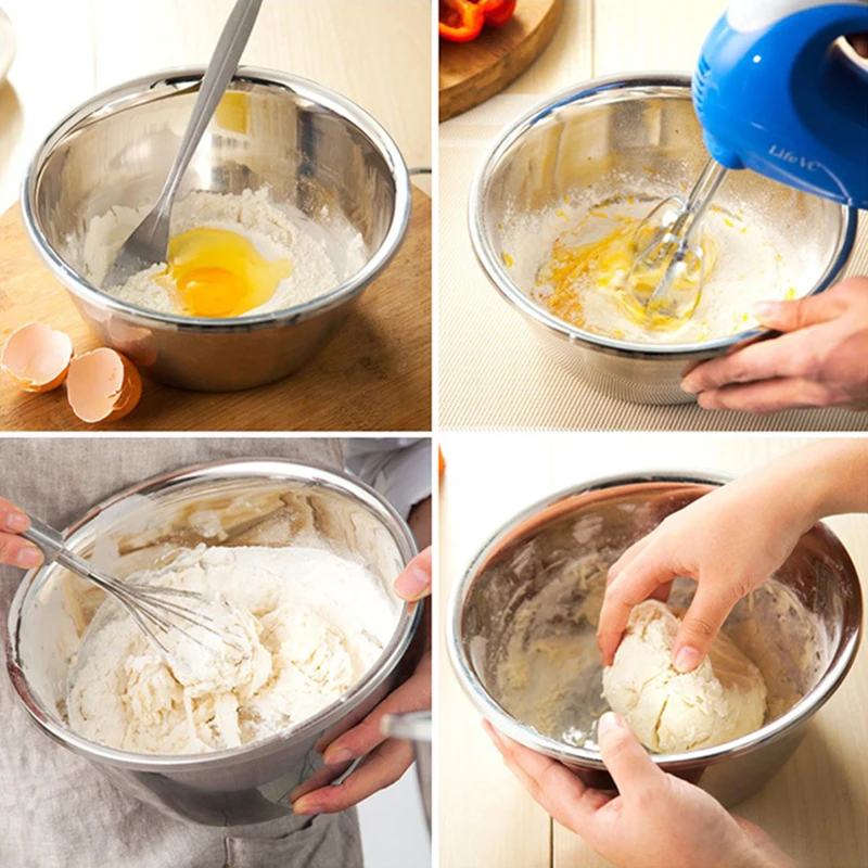 1 шт. нержавеющая сталь шлифовальные миски для смешивания толще сделай сам торт