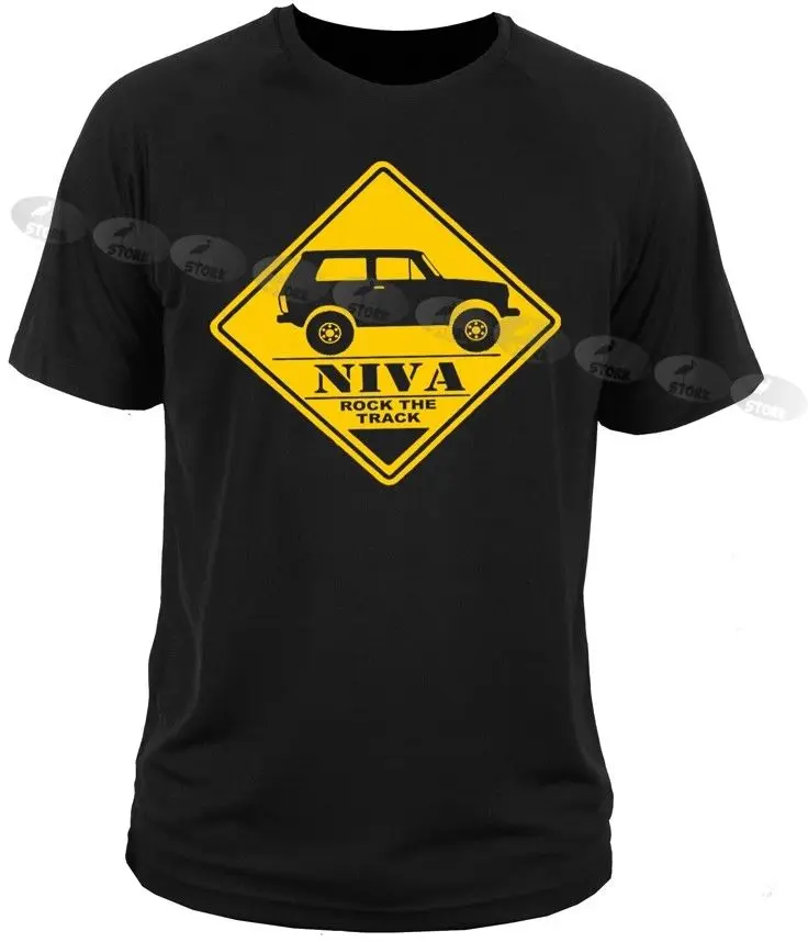 Футболка Lada Niva Evolution Waz мужская повседневная модная рубашка 4 х4 с объемным