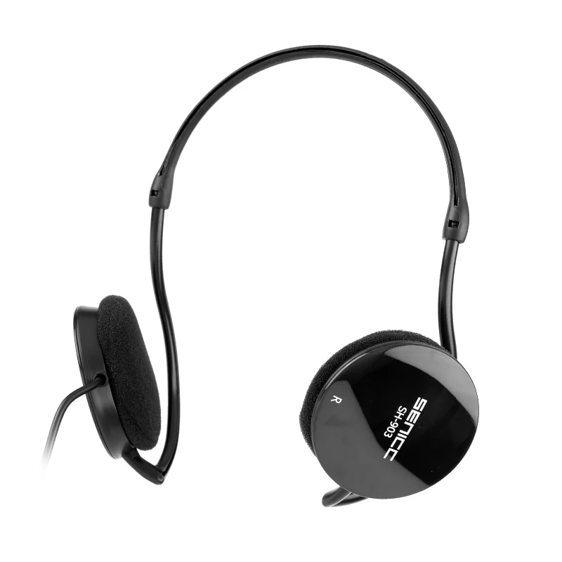 SENICC SH-903 Neck-band Sport Wired Headphone 3.5mm 3 Poles Over-ear Stereo Extra Bass headset with Microphone For PC Smartphone |