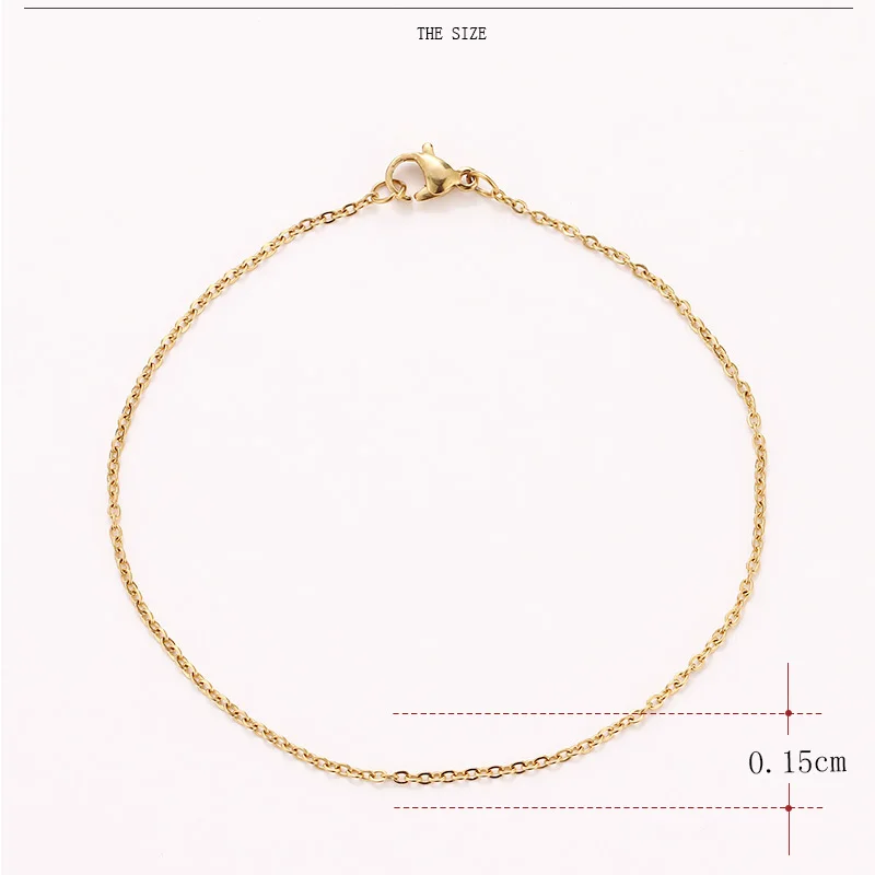 Мужские и женские браслеты цепи DOTIFI из нержавеющей стали золотого серебряного