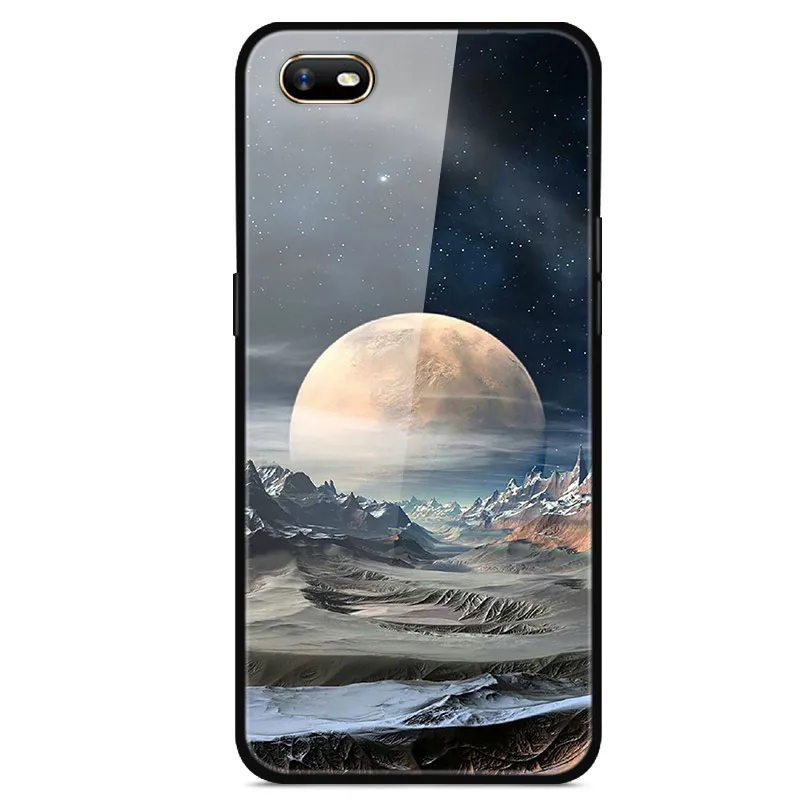 Для OPPO A1K чехол из закаленного стекла жесткий чехол для телефона для OPPO A1K чехол s Мягкий бампер для OPPOA1K A 1K CPH1923 чехол Роскошный - Цвет: 17