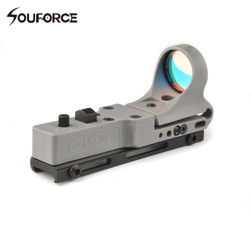 

9 Brightness Control C-MORE Adjustable Tactical Hunting Red Dot Sight Airsoft Hunting Collimator Sight Railway Reflex Sight