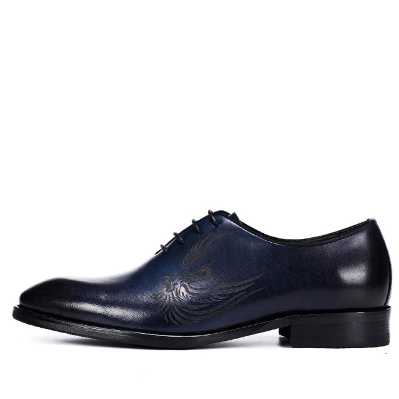 Мужские классические туфли коричневые оксфорды с острым носком на шнуровке