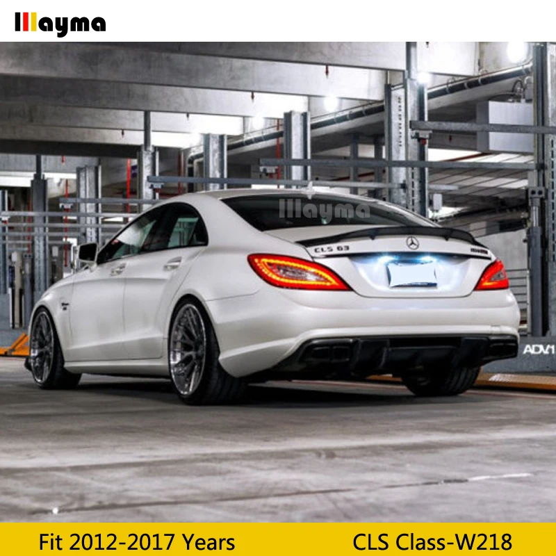 Стиль renntech углеродного волокна диффузор, губа на задний бампер для mearcedes Benz W218 CLS350 CLS63 AMG Спорт бампер 2011- год