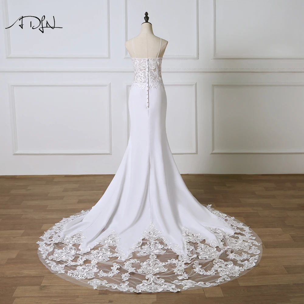 Очаровательное свадебное платье русалки 2020 на тонких бретелях Vestido de novia