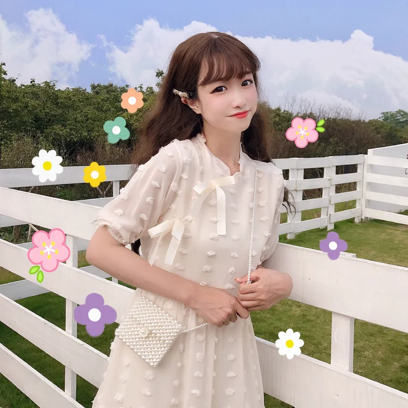 Пляжное платье трапециевидной формы для женщин 2019 лето новый японский корейский