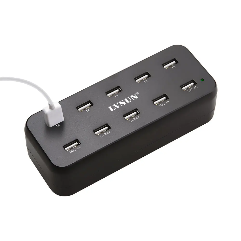 LVSUN 10 в 1 60 Вт 12 а портов универсальное настольное зарядное устройство USB 5 2 4 А для