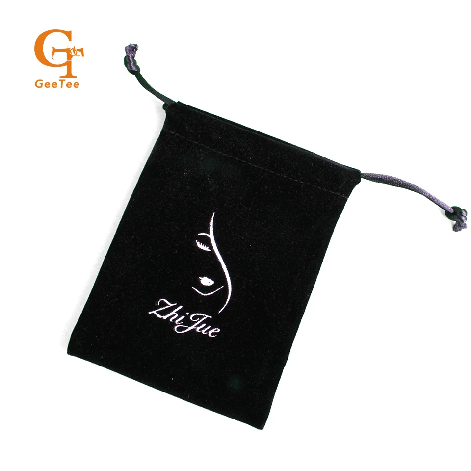 custom logo velvet packaging bags brand name printing luxuary jewelry / hair extension bundle lipsticks packing | Дом и сад