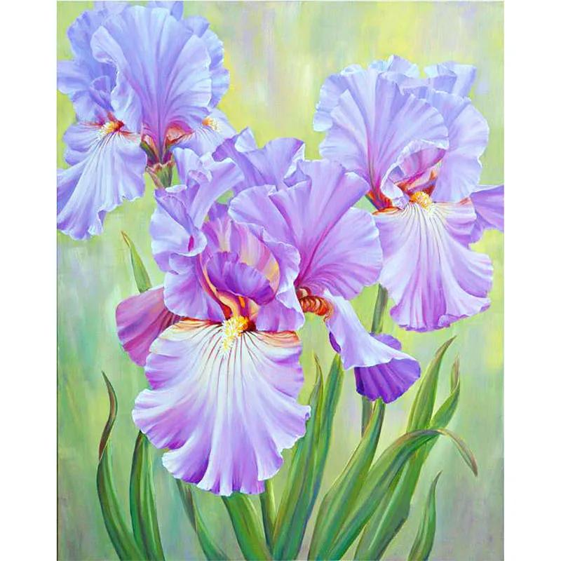 2015 Top Fashion Paintings Pastoral Resin Plant square iris Flower Diamond Painting Diy Cross Stitch Mosaic A977R | Дом и сад