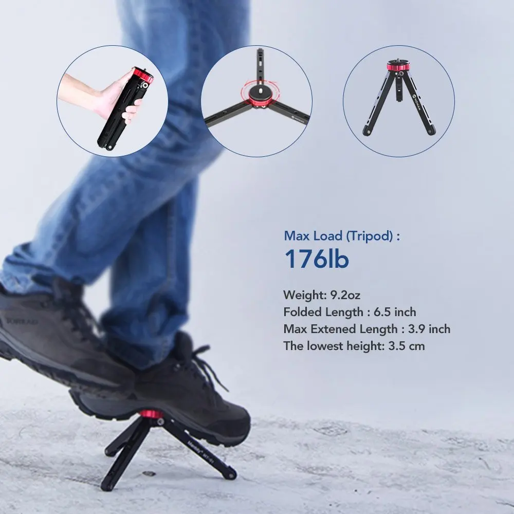 Moman Настольный Штатив Minipod для DSLR беззеркальной камеры Camcoder Gimbal стабилизатор с 1/4