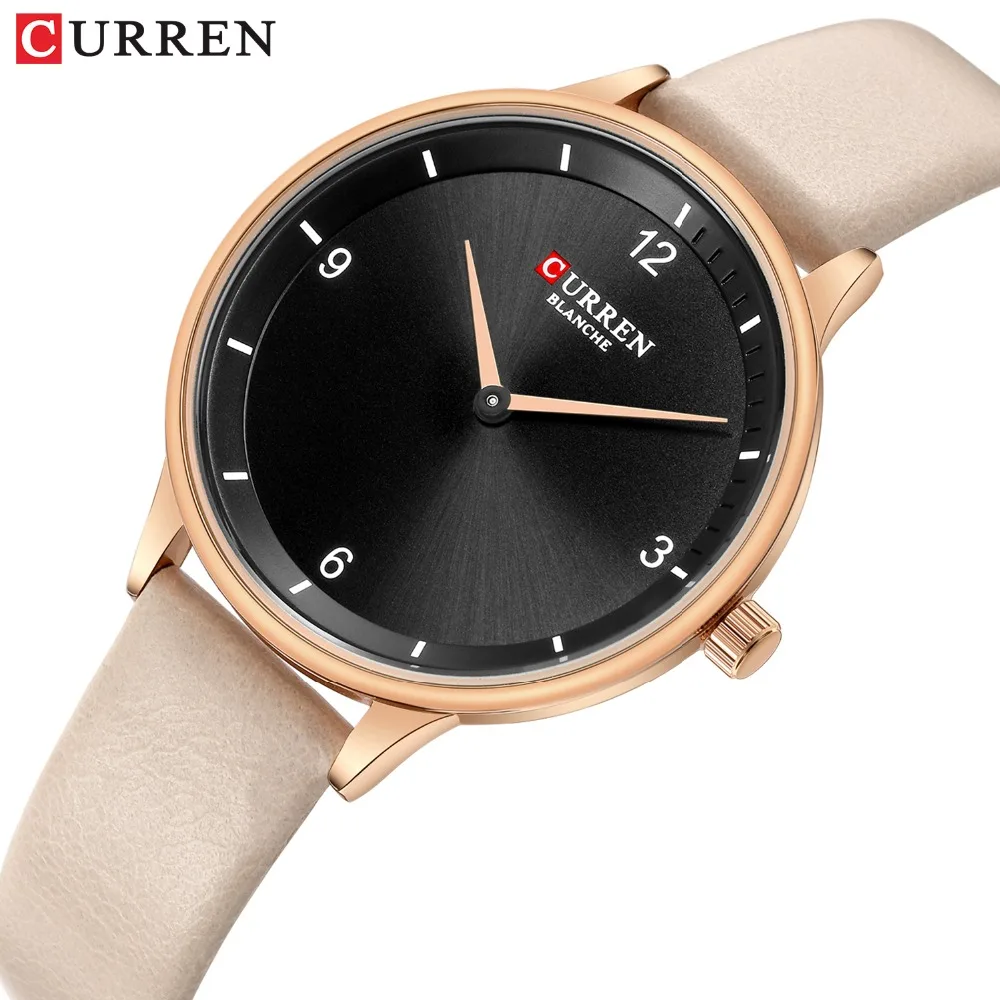 CURREN новые модные легкие тонкие кварцевые часы для женщин Топ бренд повседневные