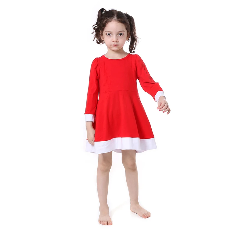 

Kaiya Angel Girls Christmas Dress Cotton Toddler Christmas Dresses Red Boutique Clothes Princess Girl Dress 5pcs/lot Wholesale