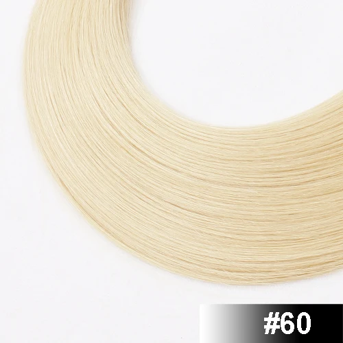 #60 FOREVER HAIR 100 г/шт. 20 дюймов Натуральные Человеческие вплетаемые волосы Remy, Натуральные Прямые Волосы для наращивания, пучок уток, платиновый блонд, пряди - Цвет: #60