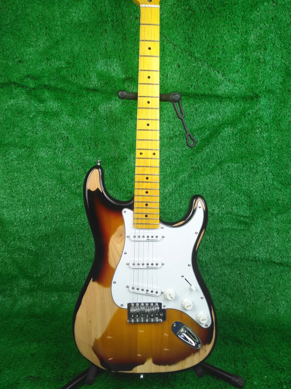Реликвия Stratocaster Sunburst ST ясень желтый Винтаж клен для грифа электрогитары | Спорт и
