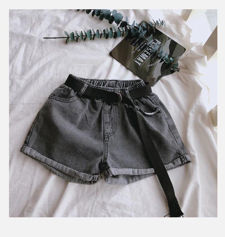 

2019 children's clothing summer new girls comfortable wild folding denim shorts kids Baby Girls Jeans hot Short pants