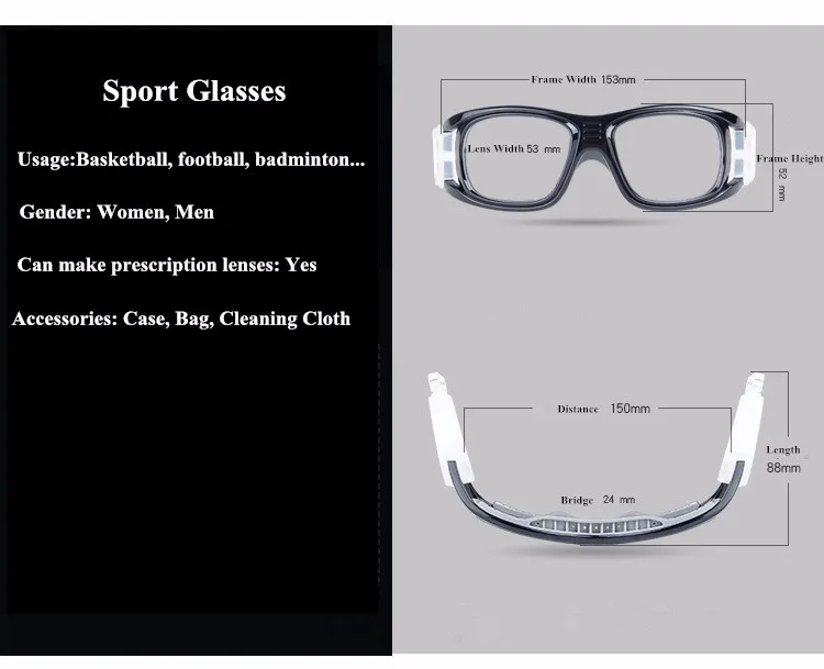 Чашма Спорт Gafas женщины и мужчины Баскетбол очками кадр негабаритных черный квадрат драйвер спортивные очки