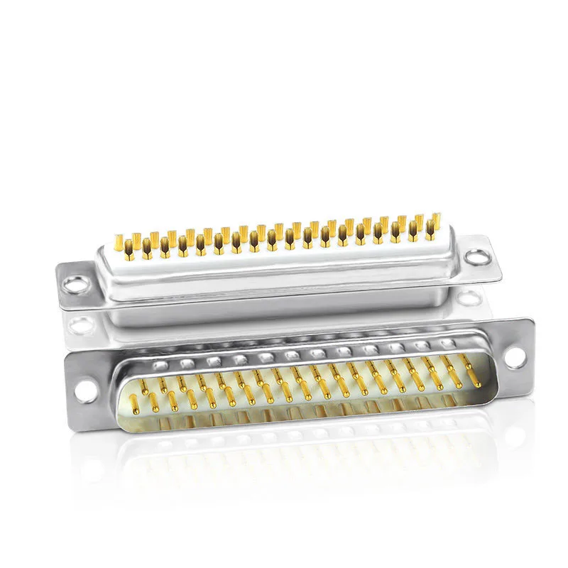 DB37 металлический разъем под углом 90 ° штекер для гнезда позолоченный медный