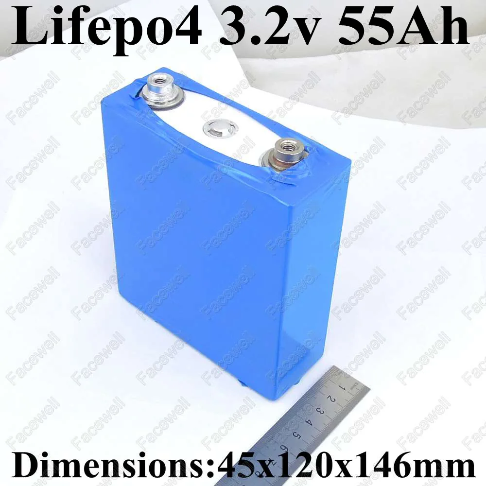 Бренд 3 2 v lifepo4 батареи 55Ah 250A для самостоятельного хранения солнечной энергии facewell
