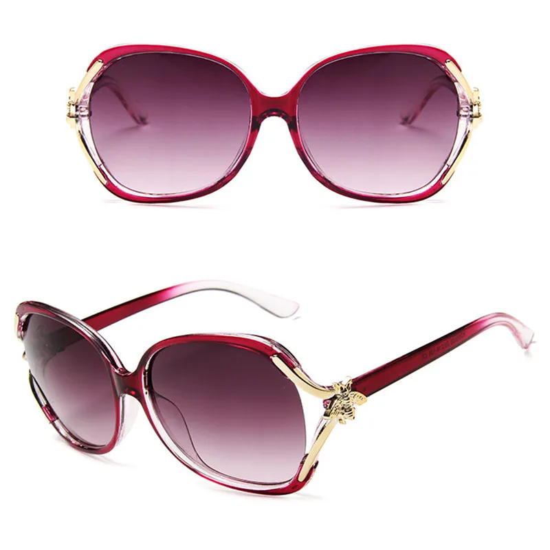 Большие солнцезащитные очки женские круглые в большой оправе lunette soleil femme Anti