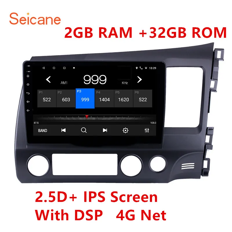 

Автомагнитола Seicane 2GBRAM, мультимедийный видеоплеер, навигация GPS для HONDA CIVIC 2006, 2007, 2008, 2009-2011, правосторонний привод 2 din
