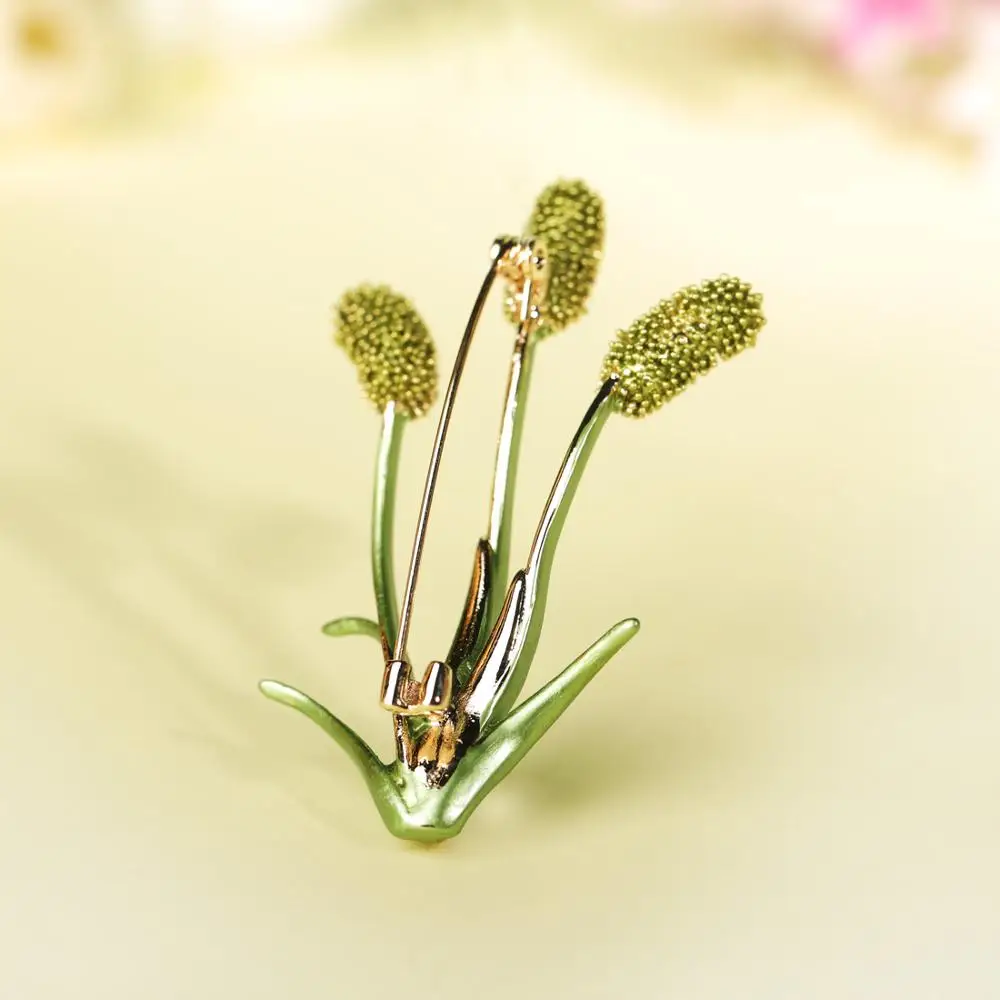 

MECHOSEN Vivid Grass Brooches Enamel Copper Jewelry For Women Party Banquet Children Lapel Dress Bag Hat Decoration Pins Corsage