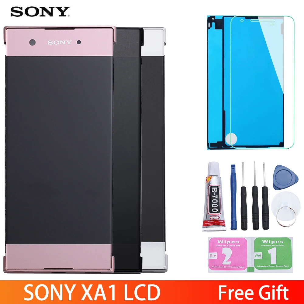 5," дисплей для SONY Xperia XA1 lcd сенсорный экран с рамкой lcd для SONY XPERIA XA1 дисплей G3112 G3116 G3121