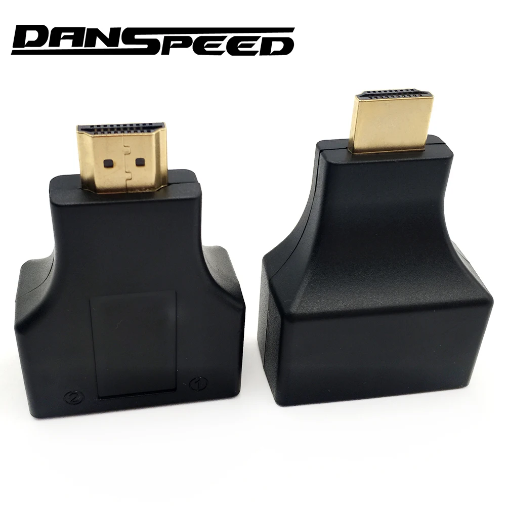 DANSPEED 1 пара HDMI по RJ45 CAT5/CAT6 LAN Ethernet ретранслятор кабель удлинитель 1080p HD 3D |