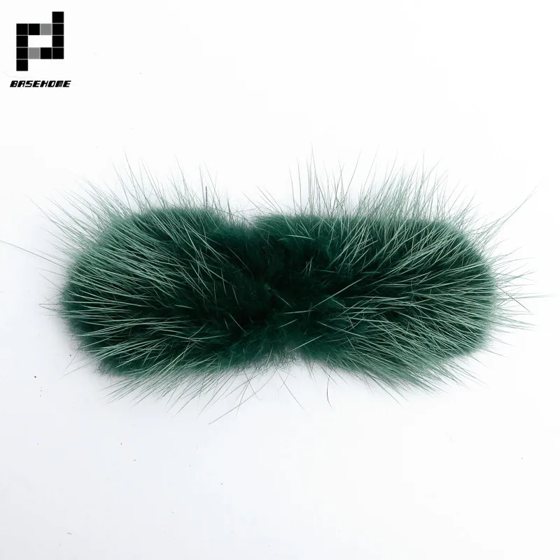 BASEHOME 40 шт./партия, 3x7 см, норковый мех, Бабочка, узел, сделай сам, ювелирное изделие, норковая фурнитура для обуви, украшение на ткань, изготовление рукоделия - Цвет: green