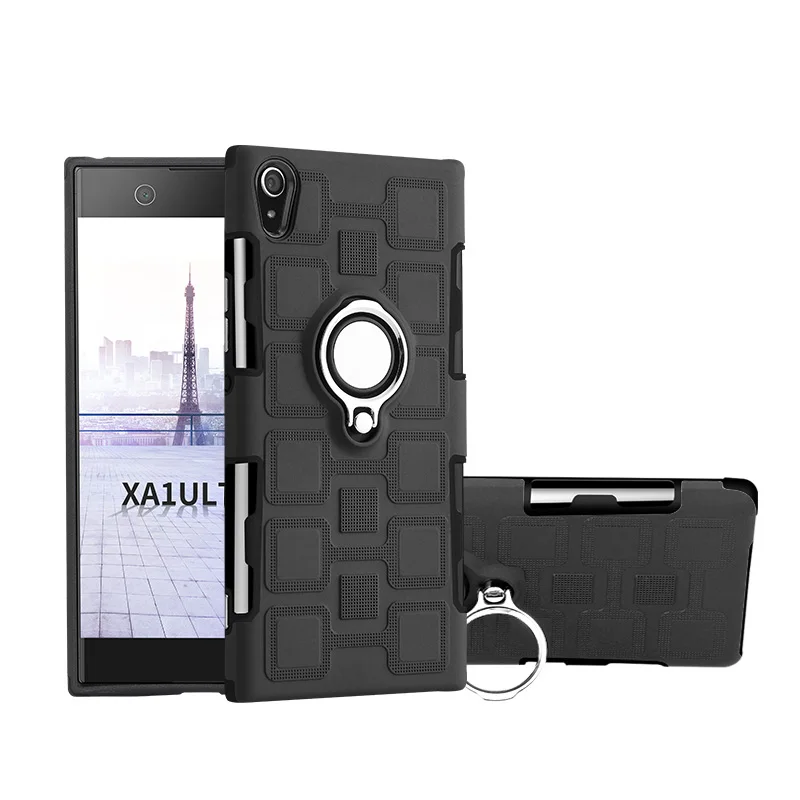 Leanonus металлический чехол с кольцом для пальца для sony Xperia L1 XA1 Ultra XZ1 Магнитная автомобильная подставка PC чехол для sony XA1 Ultra чехол Fundas