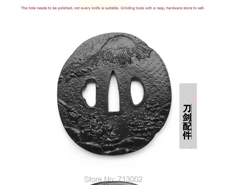 Ручная ковка TSUBA для японского Катана Железный Tsuba облегающий самурайский
