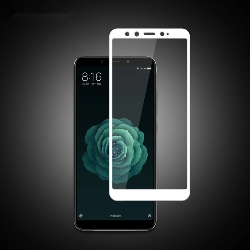 KIYLCZXYCM For Xiaomi 6 X Full coverage Tempered Glass Screen Protector 2.5D 9h Safety Protective Film xiaomi 6x//A2 10 pcs | Мобильные