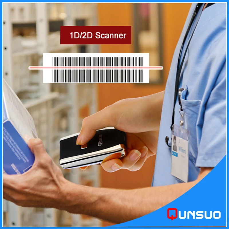 Удобный беспроводной bluetooth сканер штрих кода для склада|barcode scanner|bluetooth barcode