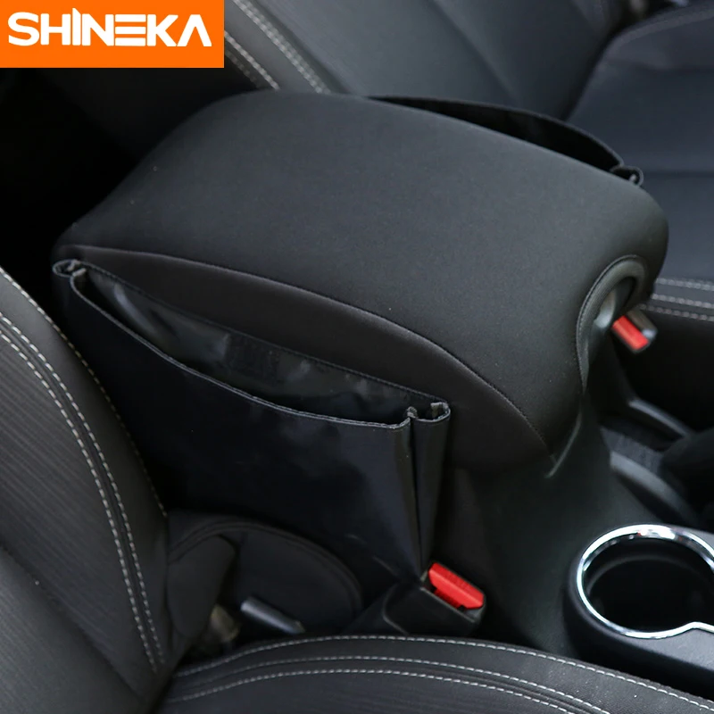 SHINEKA многофункциональные тканевые автомобильные накладки на подлокотники для украшения интерьера, подходят для Jeep Wrangler JK 2011-, для стайлинга автомобилей