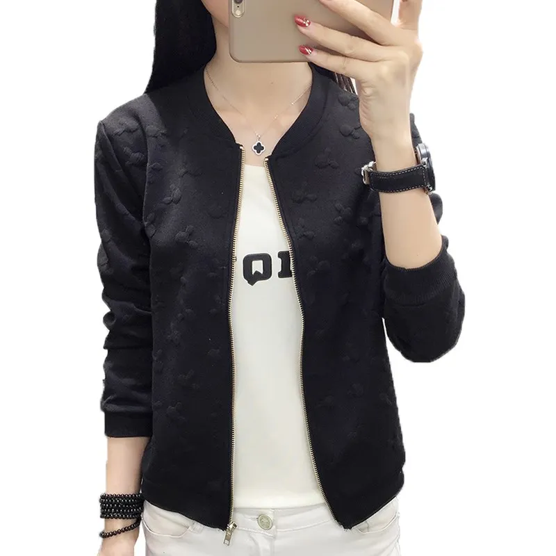 

2019 new Spring autumn black white Pink bomber jacket women jacket and women's coat bomber ladies Short jacket cardigan jacket