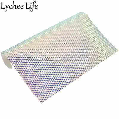 3 Lychee Life Cube голографическая Синтетическая кожаная ткань A4 29x21 см PU Ткань DIY современная ткань для пошива домашней одежды аксессуары для одежды - Цвет: 3