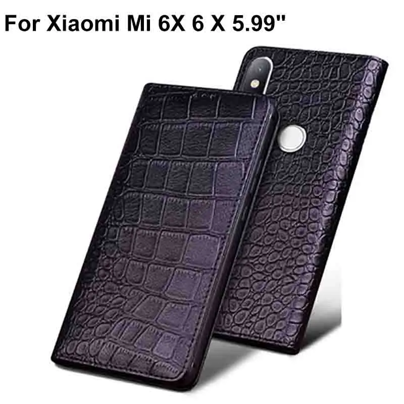 2 шт. для Xiaomi Mi 6X6X5 99 &quotчехол Роскошные Натуральная кожа флип задняя крышка 6X6 X shell |