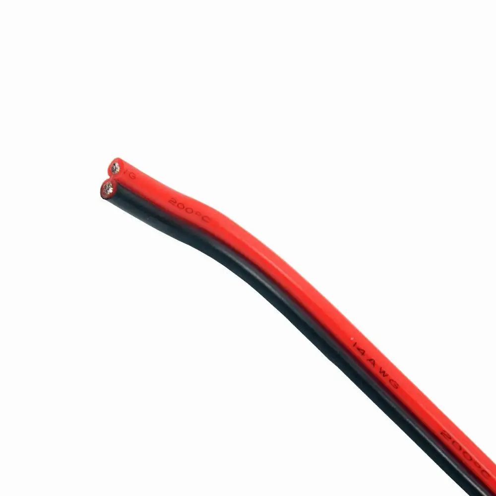 14 AWG Электрический провод с силиконовой оплеткой 2 проводника параллельная проволочная линия мягкая и гибкая 2,1mm m2 бескислородные нити луженая медная проволока