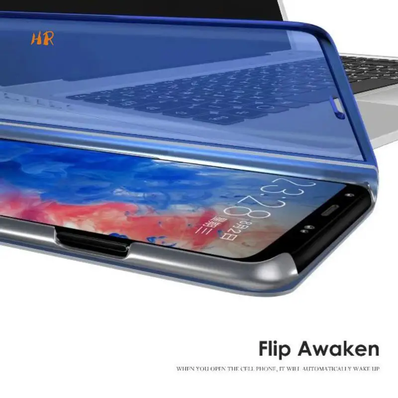 Mirror Flip Cell Case for Samsung Galaxy A6 Plus 2018 Edge Slim Smart Stand Protective Cover |