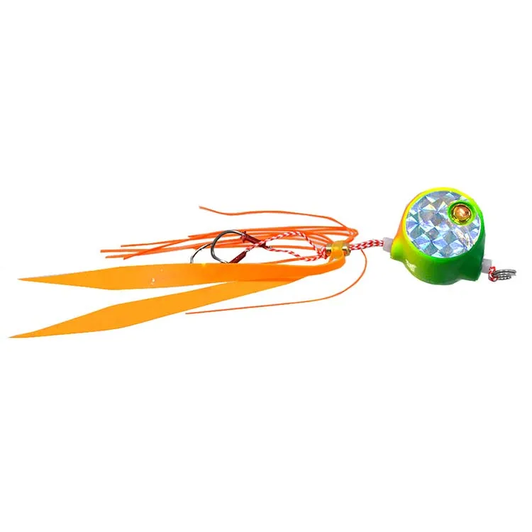 1pc 105g rainbow 85 г 105 г Спиннер металлические приманки свинец головной ползунок юбка snapper лещ соленой воды резиновые Джиги грузило свинец джиггинг приманки - Цвет: 1pc 105g rainbow
