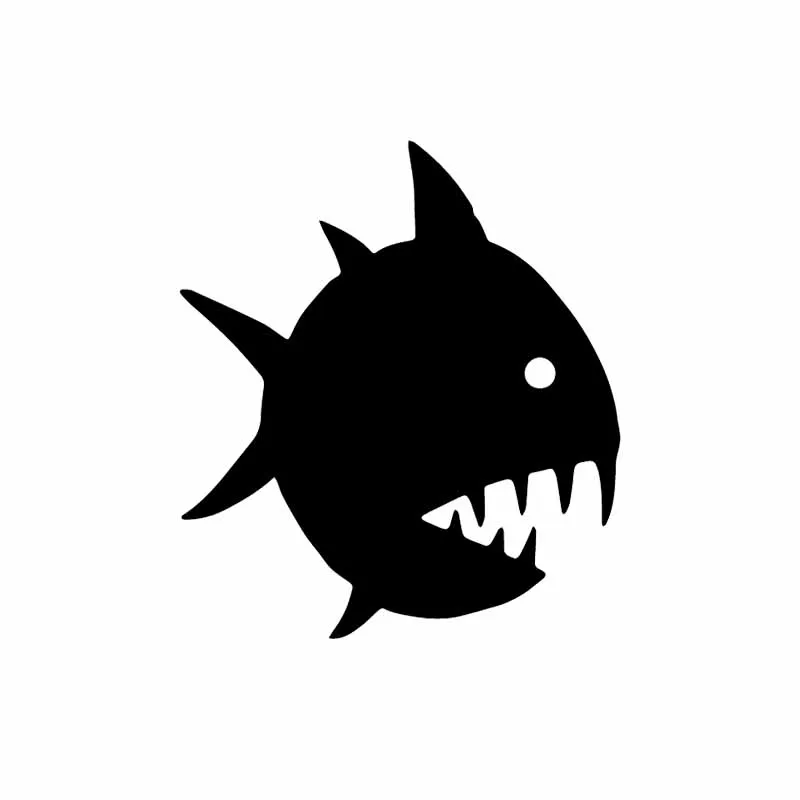 YOJA 21.3X24.1CM Cartoon Piranha Fish Toilet Seat Decal Wall Sticker Bedroom Home Decor T5-0438 | Дом и сад