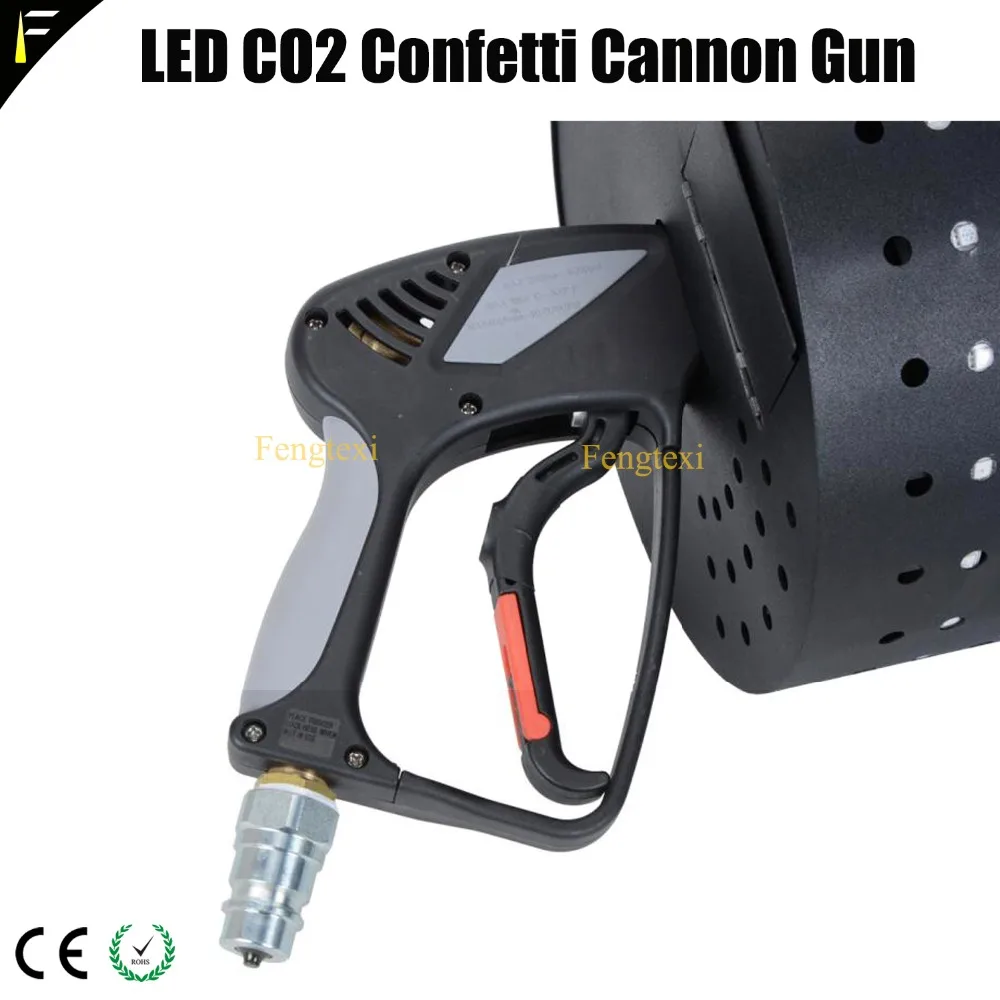 СО2 струйный пистолет и конфетти распыление 2 в 1 светодиодный сухой лед RGB газ CO2