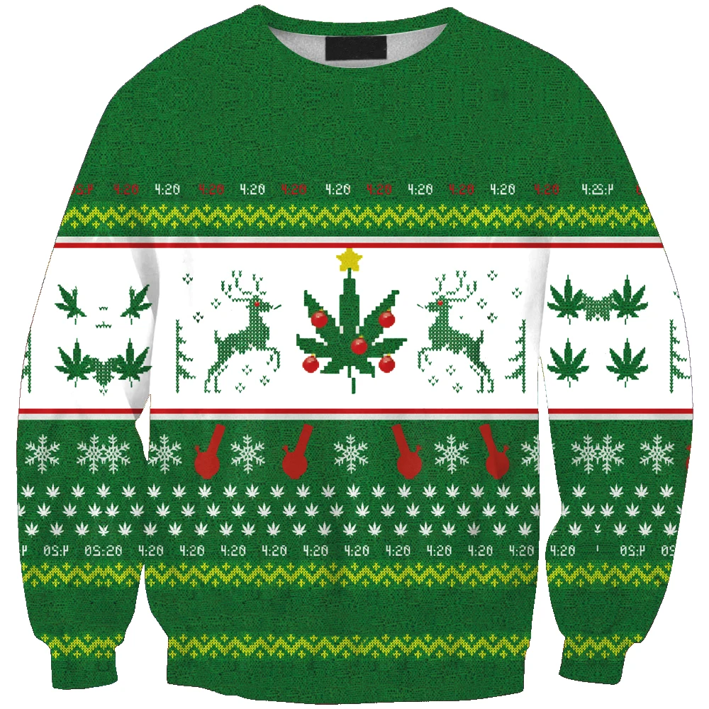 Новое поступление модная толстовка унисекс с 3D рождественским принтом Простая