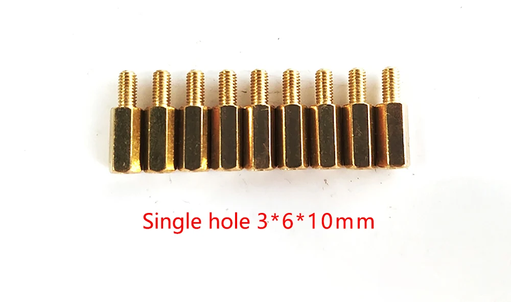 Шестигранная медная колонка с одной головкой/изоляционная Колонка-гвоздик для