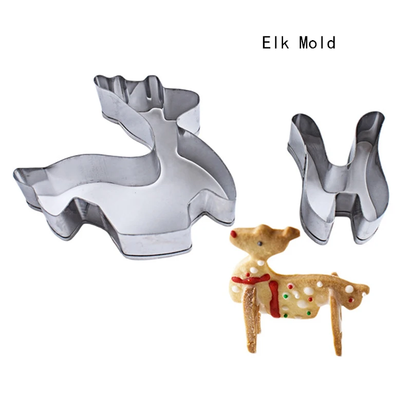 8 шт./компл. форма для торта из нержавеющей стали десерта печенья 3D рождественской