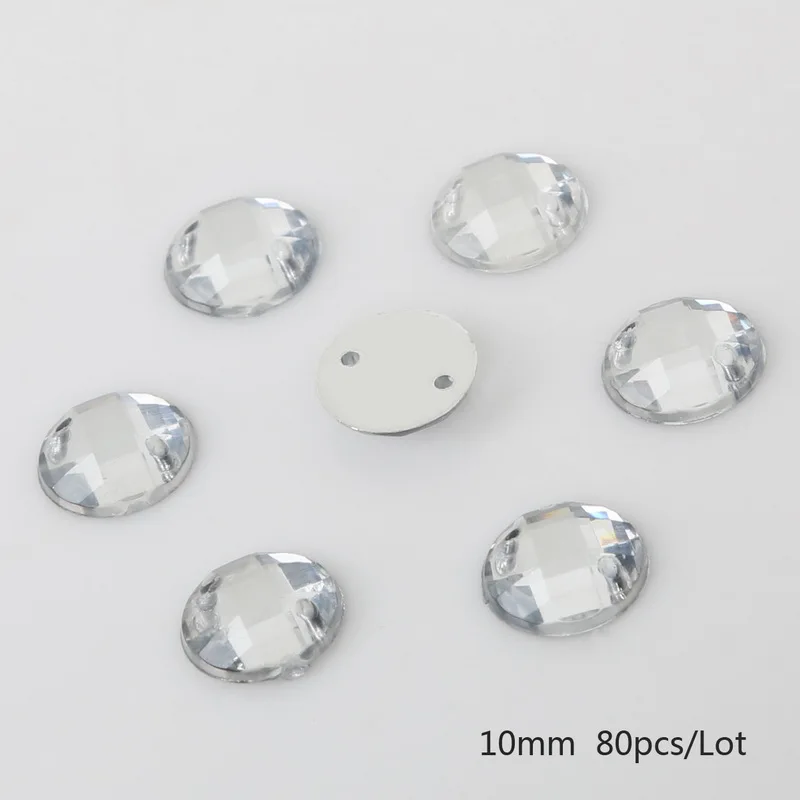 10mm CL 20-100 шт(сетчатая поверхность) 2 отверстия, акриловые стразы, Пришивные, серебристые, с плоским основанием, для танцев, платье, одежда, обувь, украшение - Цвет: 10mm CL