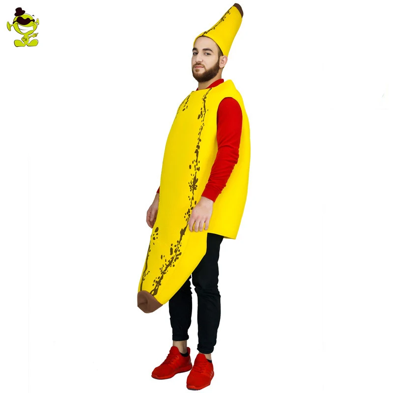 Смешной банановый костюм унисекс для взрослых новинка украшения Хэллоуина